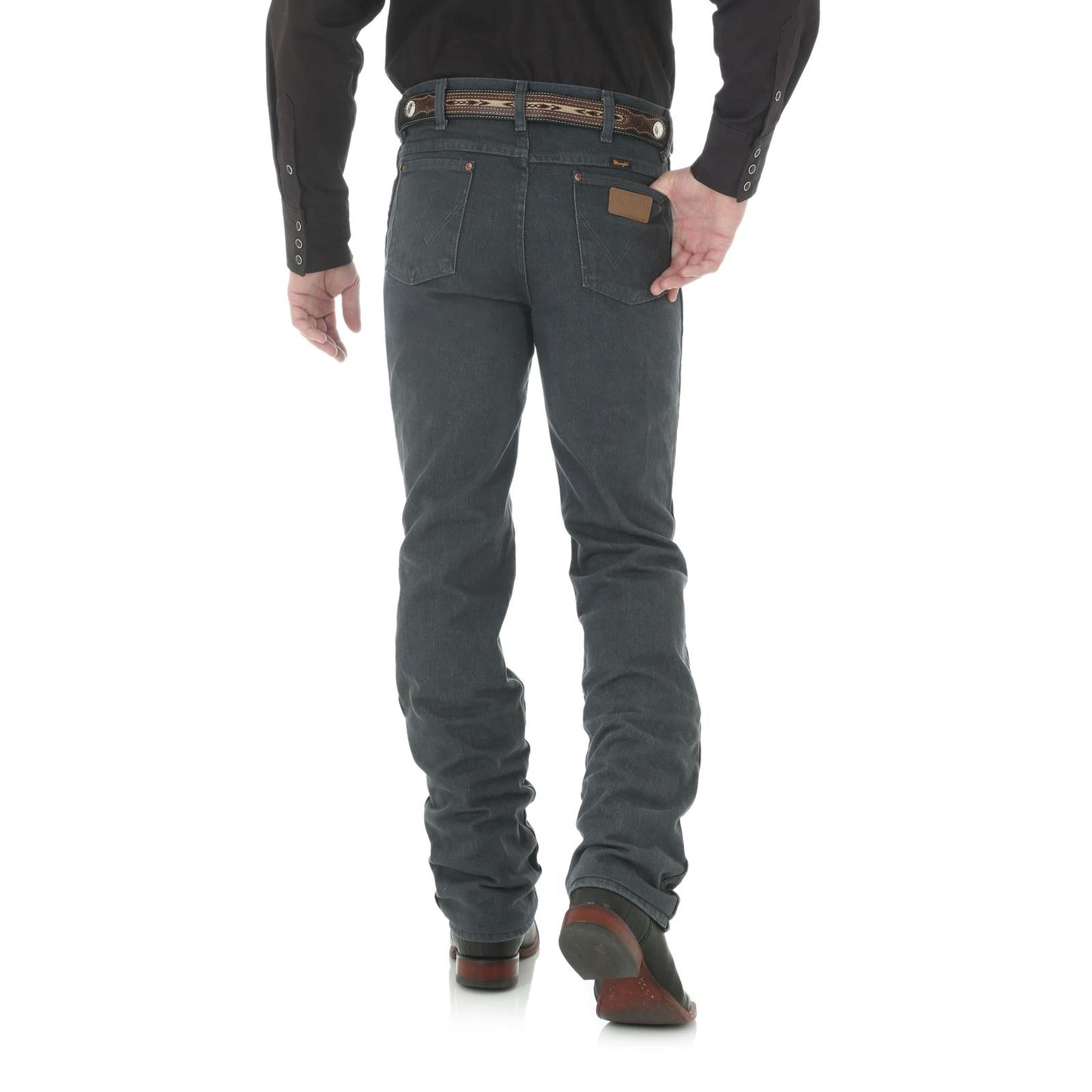 nan Wrangler Men's Cowboy Cut Rigid Slim Fit Jean Prewashed Charcoal Grey, nan: 30, nan: 34, nan: nan