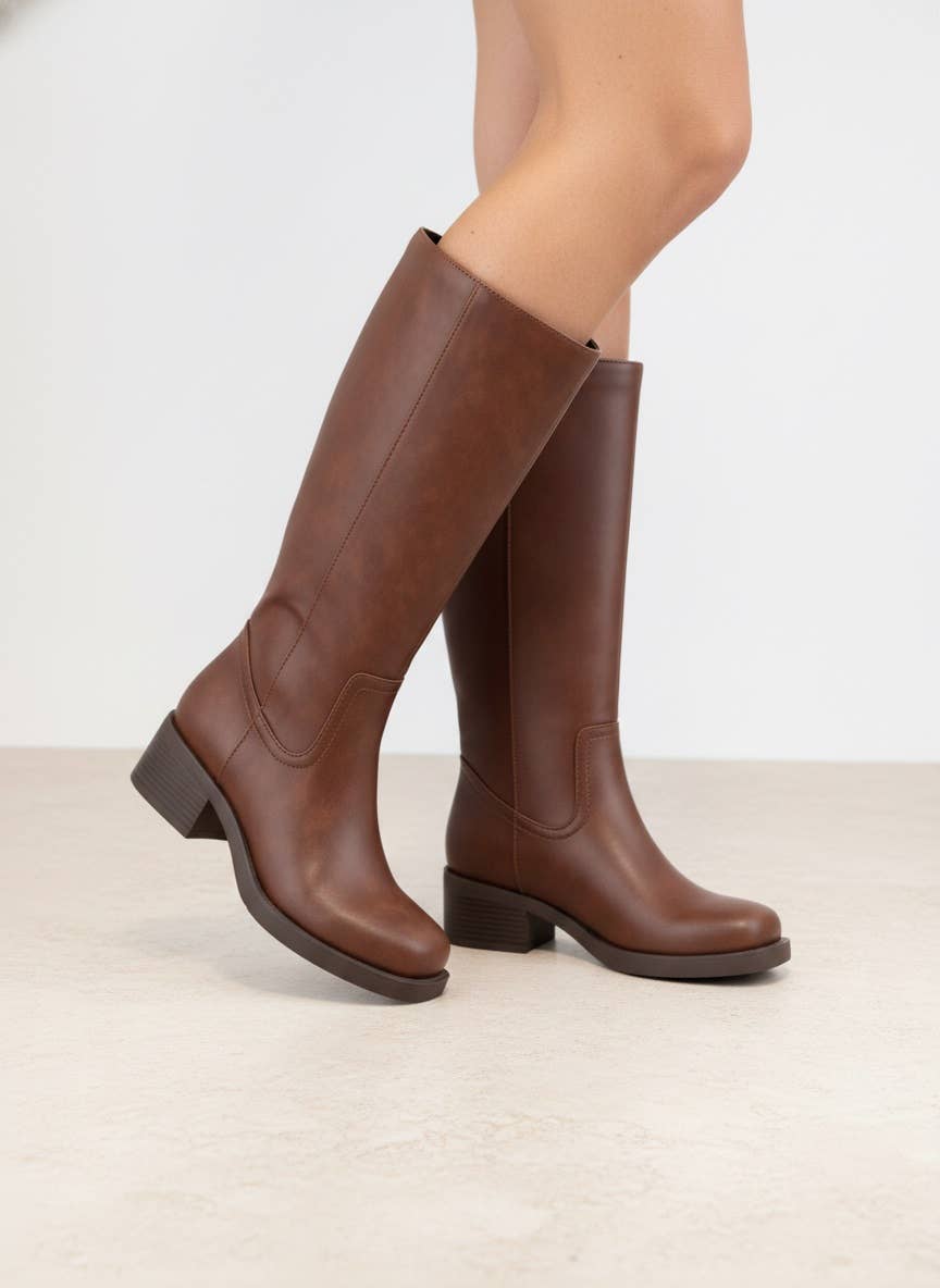 CCOCCI Women's Belvin Tall Block-Heel Boots