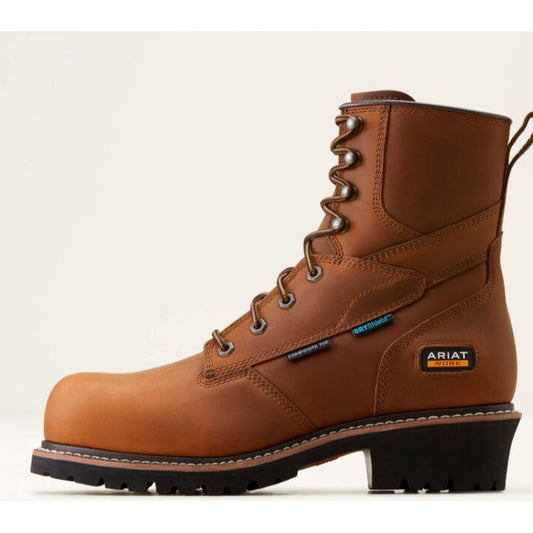 Ariat Men's 8-Inch Logger Shock Shield Composite Toe Work Boot