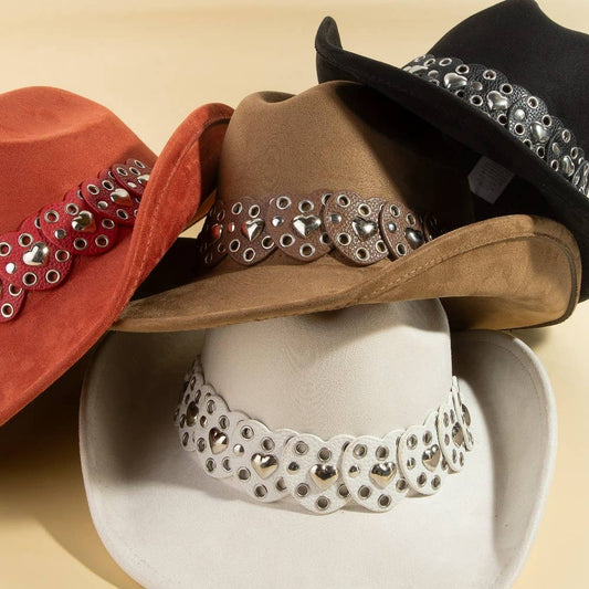 Heart Strap Belt Western Cowboy Hat: BR