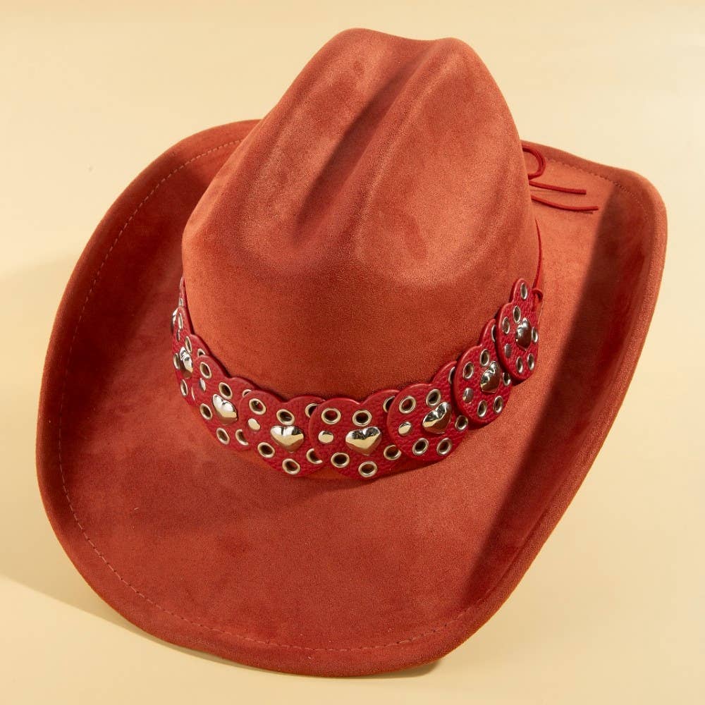 Heart Strap Belt Western Cowboy Hat: BR