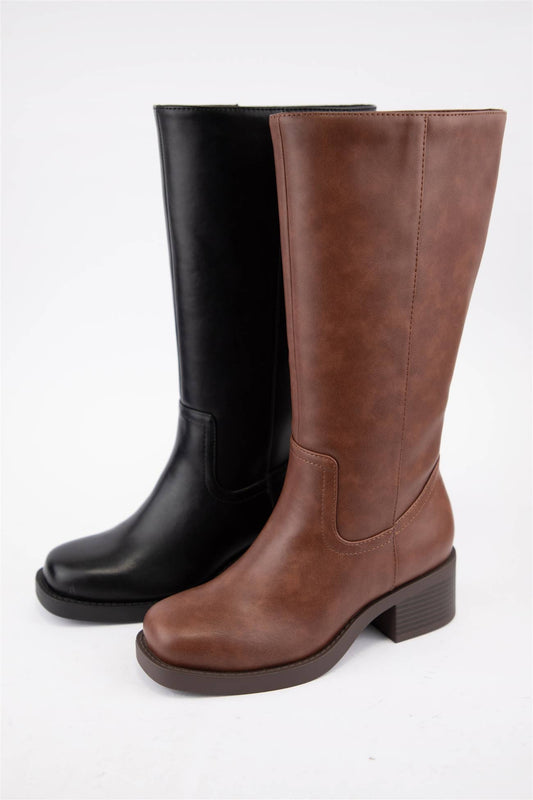 CCOCCI Women's Belvin Tall Block-Heel Boots