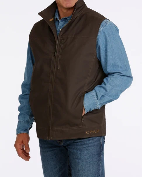 Cinch Men's Concealed Carry Canvas Vest - Brown (MWV1942001) - view 2