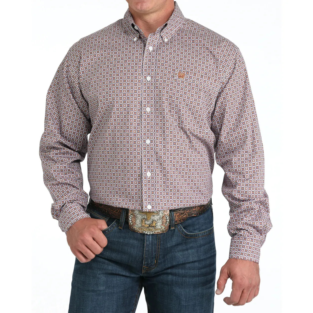 Cinch Men's Long Sleeve Button Down Shirt