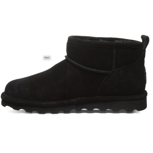 nan Bearpaw Women's Shorty Sheepskin Boot Black, nan: 7, nan: nan, nan: nan