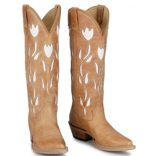 Justin Women’s May 15 Inch Leather Sole Snip Toe Western Boot