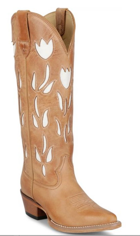 Justin Women’s May 15 Inch Leather Sole Snip Toe Western Boot