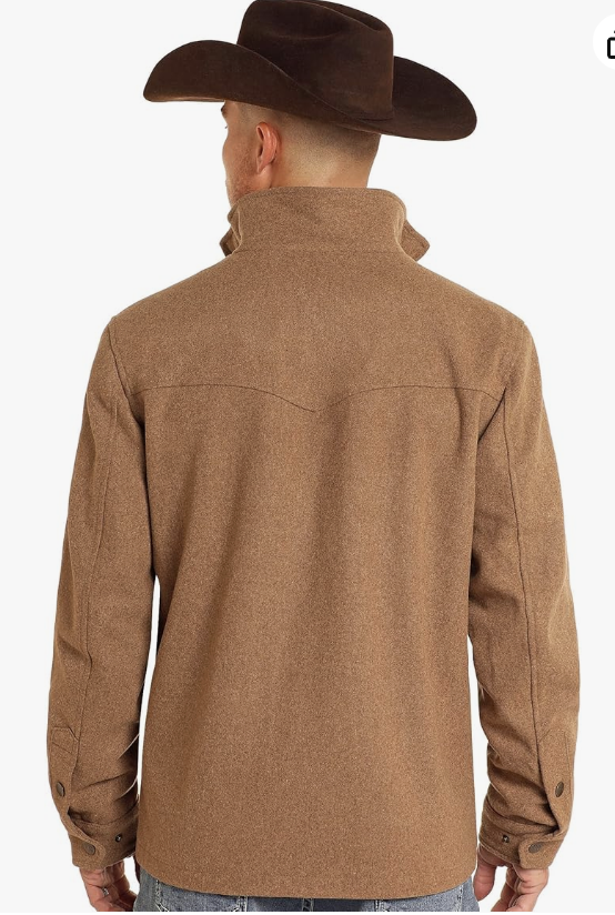 Panhandle Powder River Men's Lincoln Camel Wool Coat