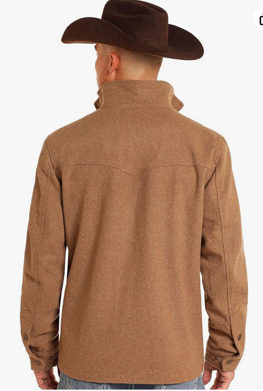 Panhandle Powder River Men's Lincoln Camel Wool Coat
