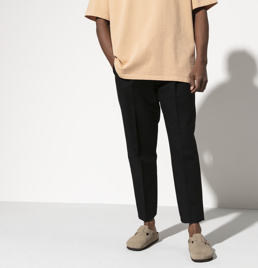 Birkenstock Boston Men's/Women's Soft Footbed Original Clog Taupe Suede Leather