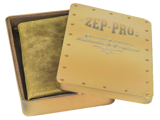 Zep-Pro Shotshell Vintage Tan Leather Secretary Wallet