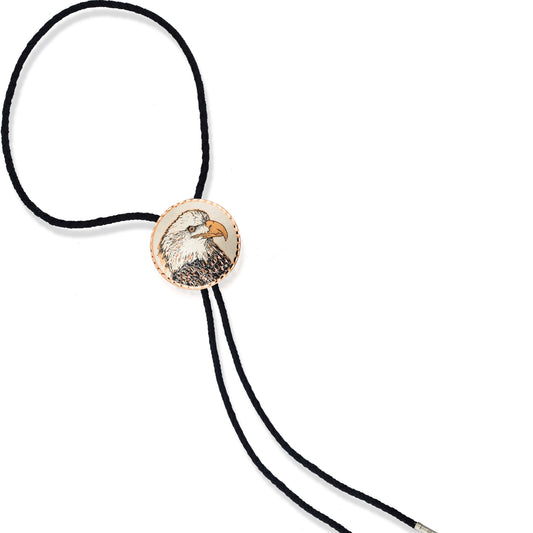 COPPER ARTS INC. BT 93 American Bald Eagle Bolo Tie