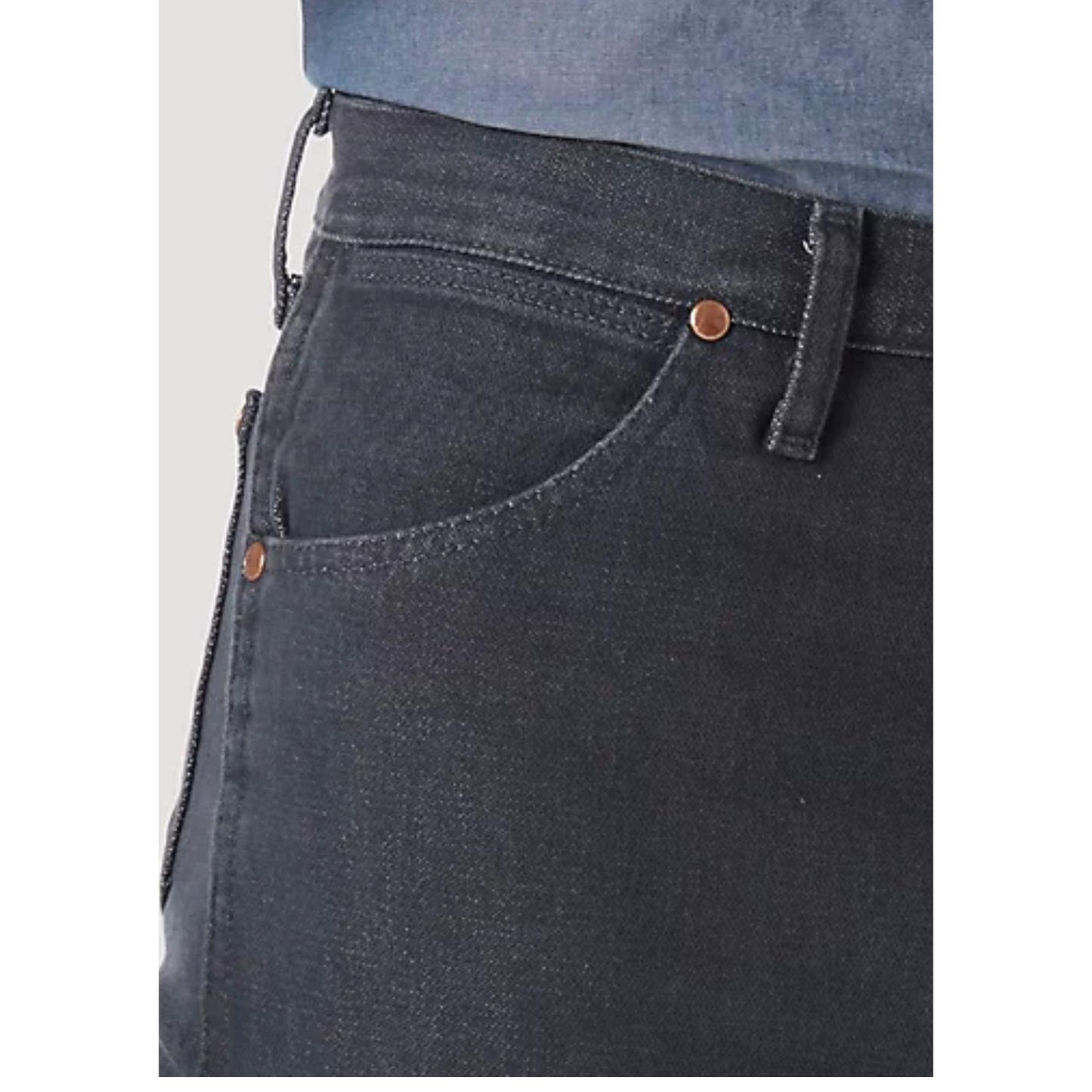 nan Wrangler Cowboy Cut Slim Fit Prewashed Jean - Shadow Black, nan: 30, nan: 38, nan: nan
