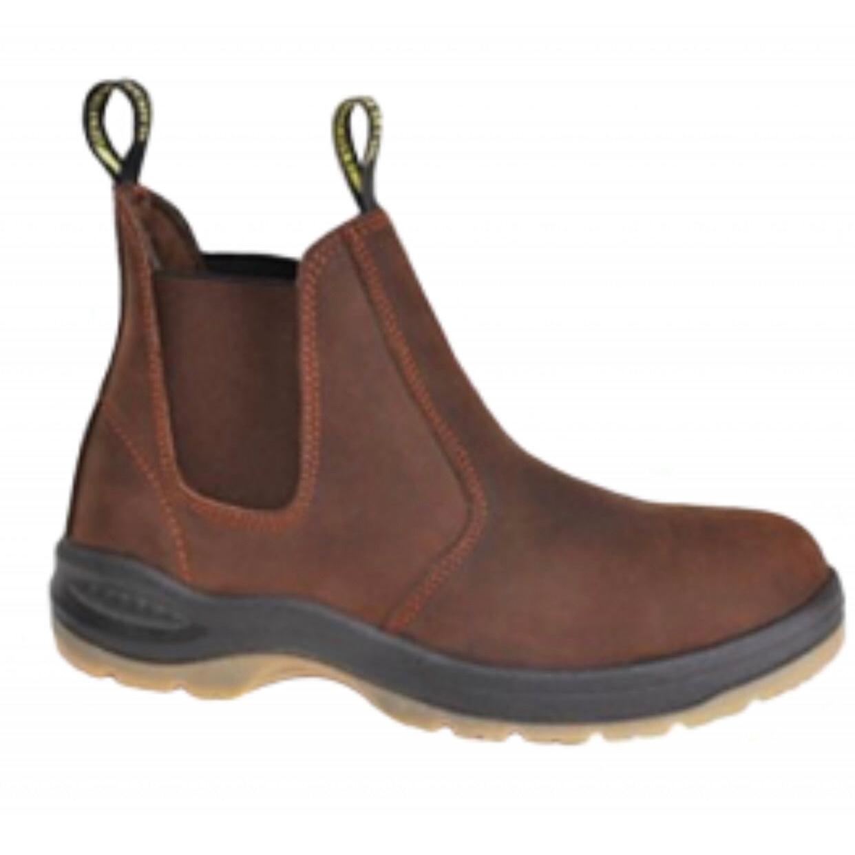 Work Zone Men's 6 Inch Pull On Soft Toe Work Boot (N660BRN)