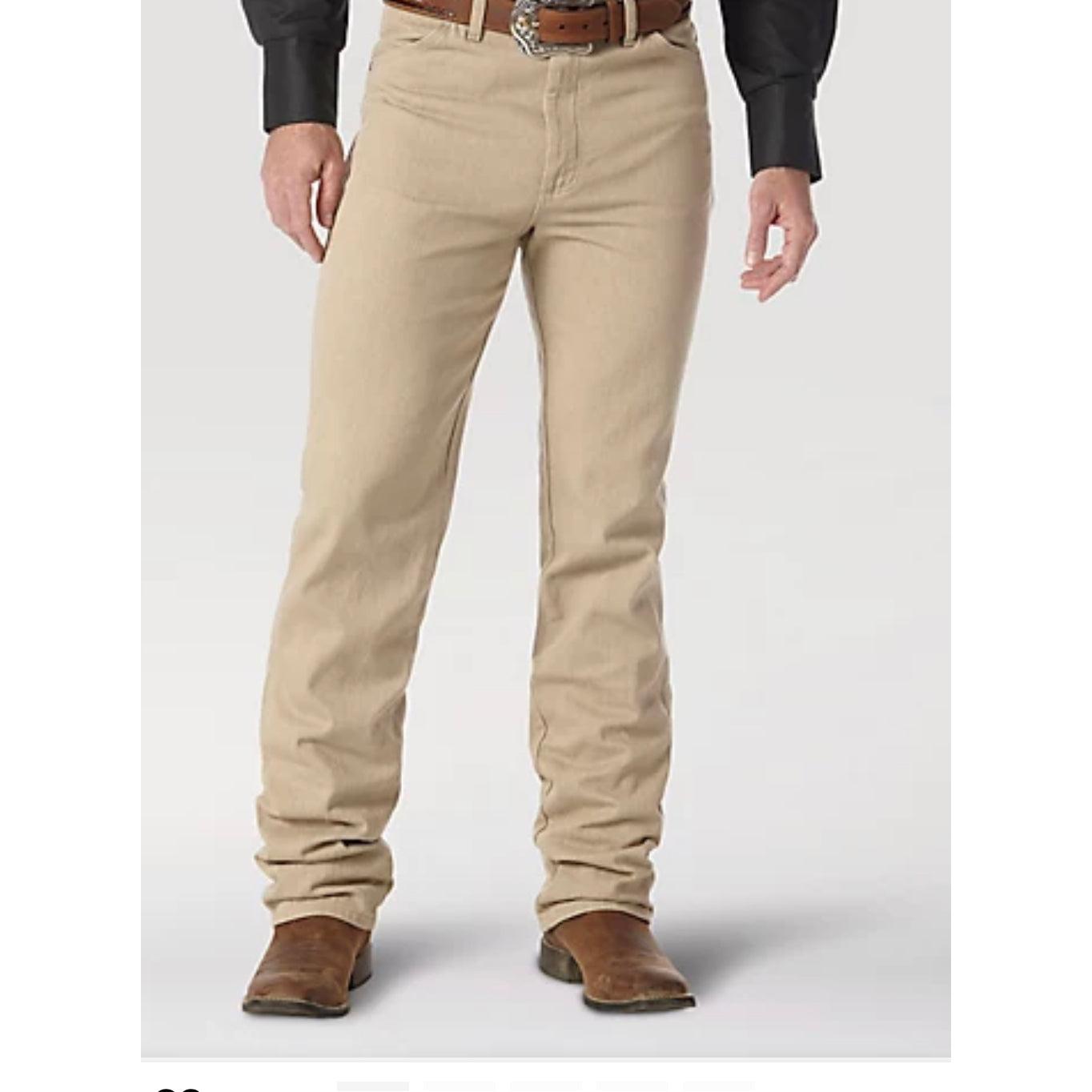 nan Wrangler Mens Cowboy Cut Slim Fit Prewashed Jeans Tan, nan: 30, nan: 36, nan: nan