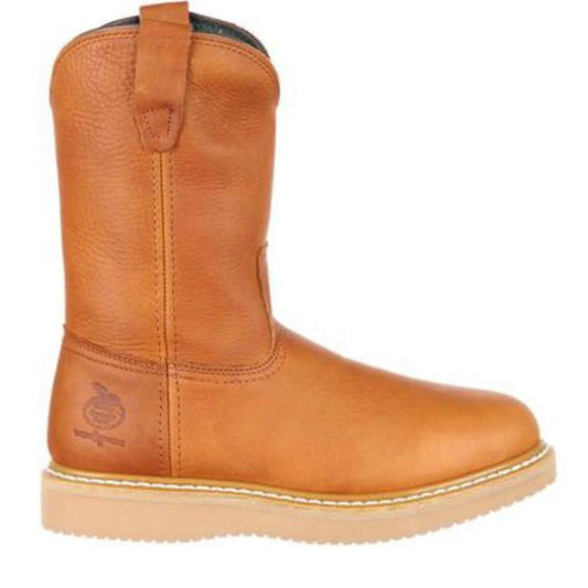 Georgia Mens 10 Inch Pull On Soft Toe Work Boot