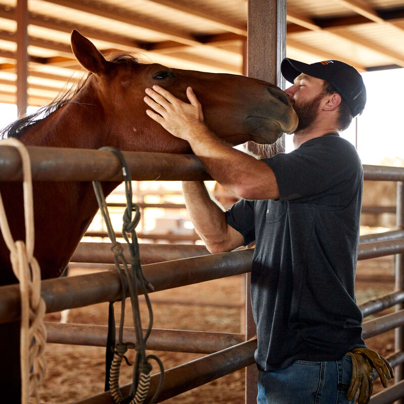 Ariat Mens Rebar Cotton Strong T-Shirt Charcoal Heather