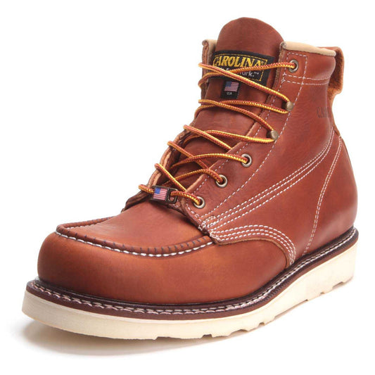 nan Carolina Men's 6 Inch Soft Toe Toe Wedge Work Boot, nan: 7, nan: EE, nan: nan