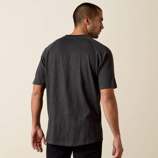 Ariat Mens Rebar Cotton Strong T-Shirt Charcoal Heather