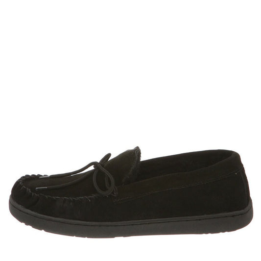 nan Bearpaw Men's Moc Ii Suede Slipper Black, nan: 9, nan: nan, nan: nan
