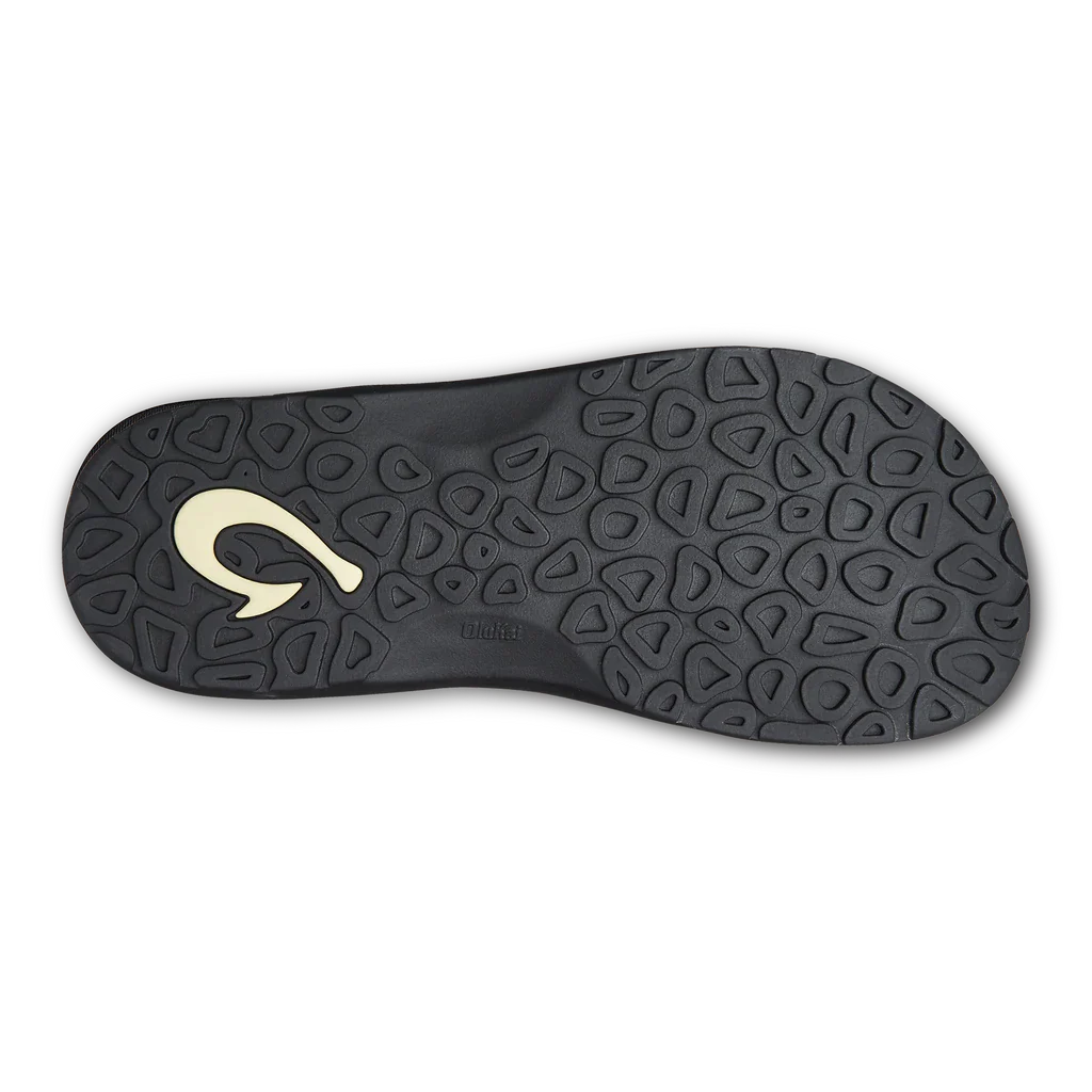 nan Olukai Men's Ohana Leather Waterproof Flip Flop Sandal Black, nan: 9, nan: nan, nan: nan