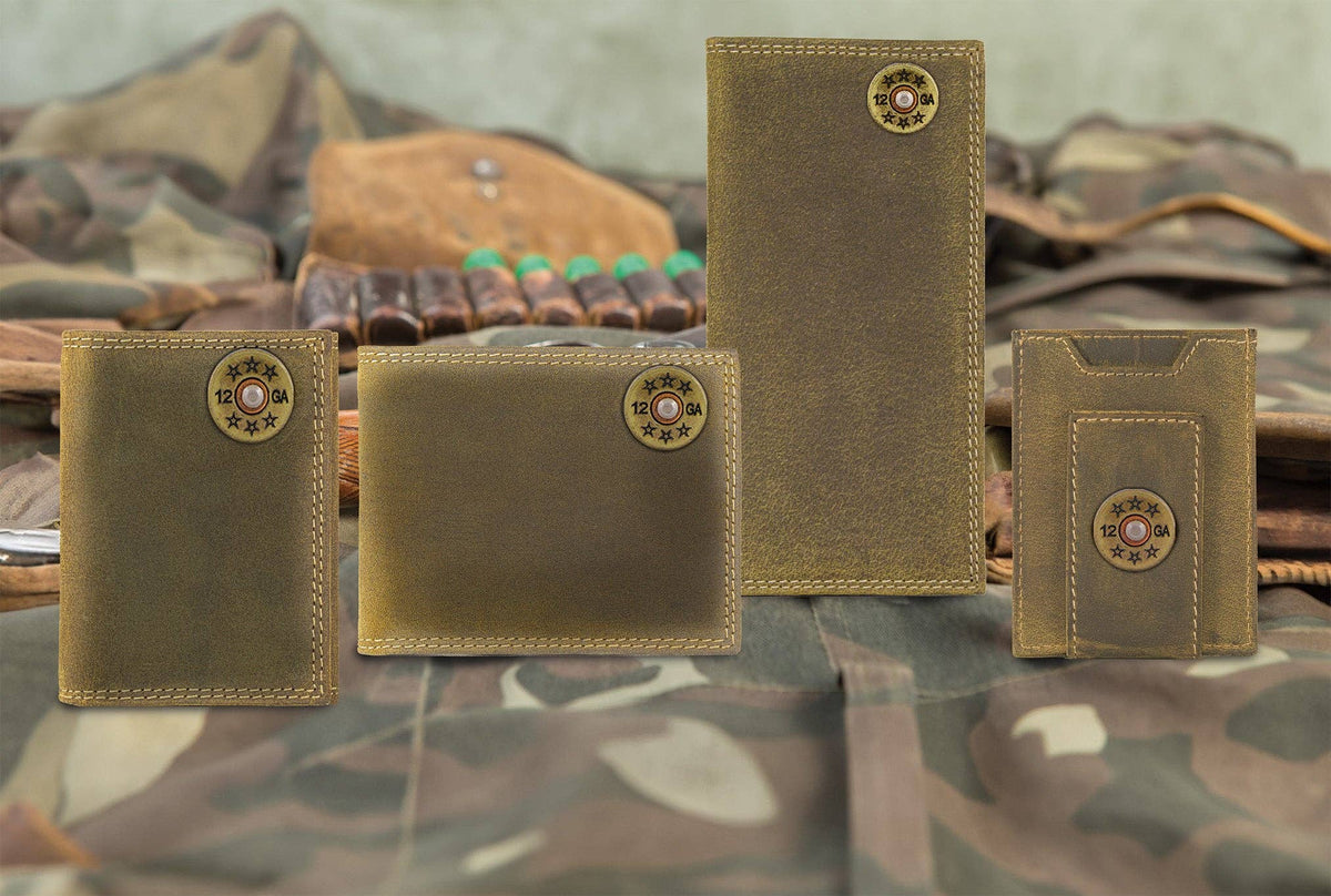 Zep-Pro Shotshell Vintage Tan Leather Secretary Wallet