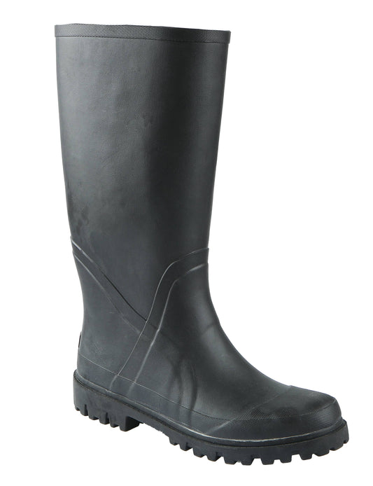 Men's Lincoln Waterproof Pull Rubber Rain Boot: Black / 13