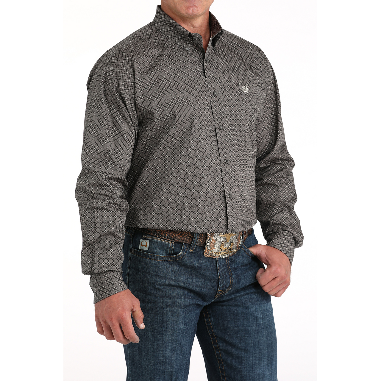 Cinch Men's Long Sleeve Button Down Western Shirt