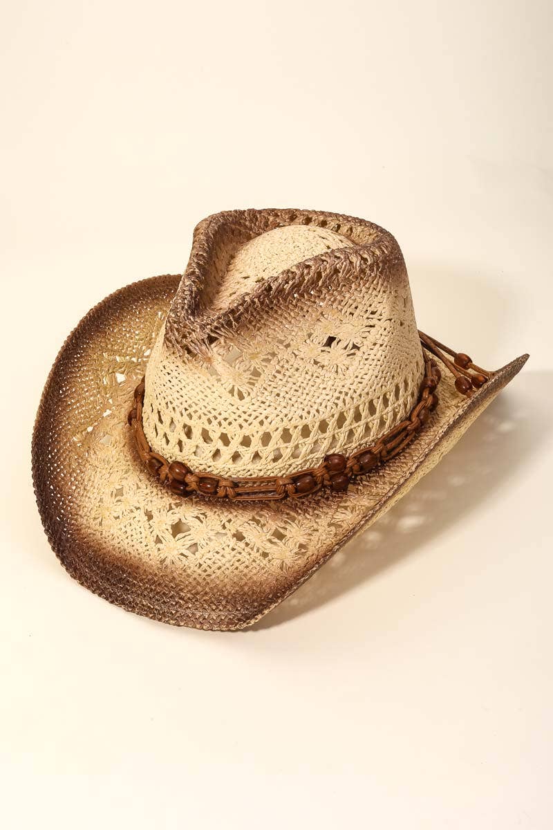 Braided Straw Fashion Western Cowboy Hat: BR