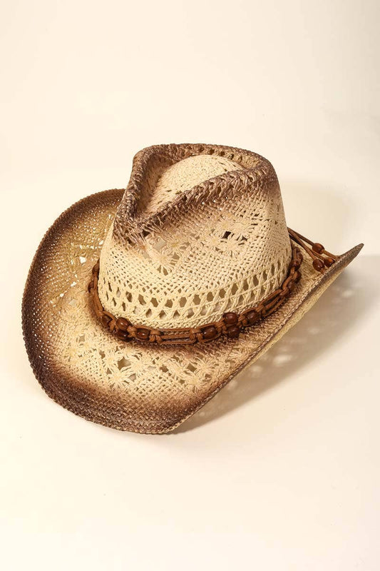 Braided Straw Fashion Western Cowboy Hat: BR