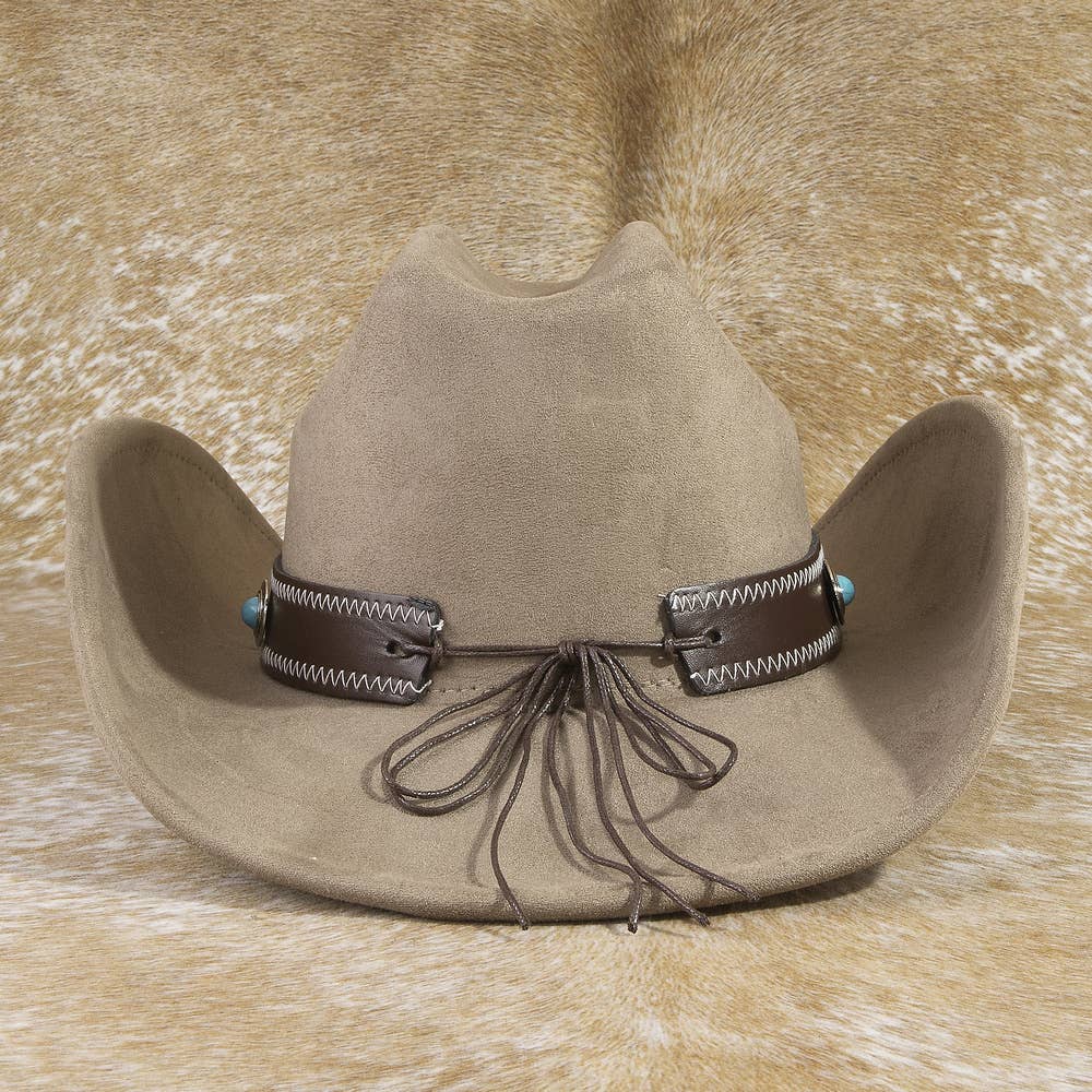 Anarchy Street Western Cowboy Hat With Longhorn Buckle Concho – Lbr