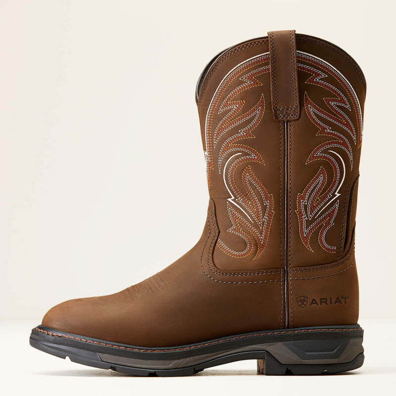 nan Ariat Men's Workhog XT Soft Toe Pull On Work Boot Distressed Brown, nan: 7, nan: EE, nan: nan