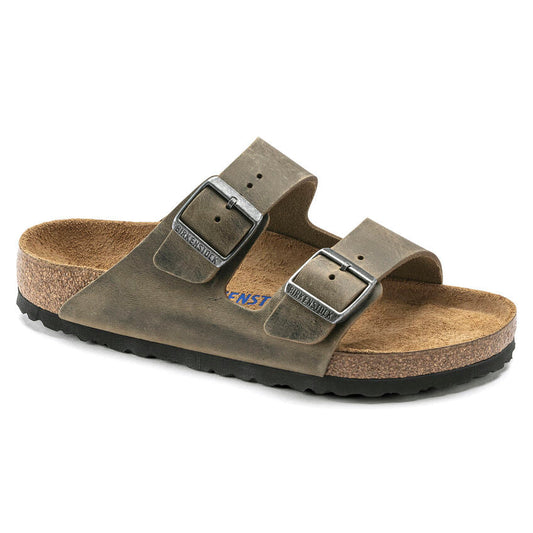 Birkenstock Birkenstock Arizona Soft Footbed Sandal Khaki Oiled Leather, Size: 36, Width: N, nan: nan