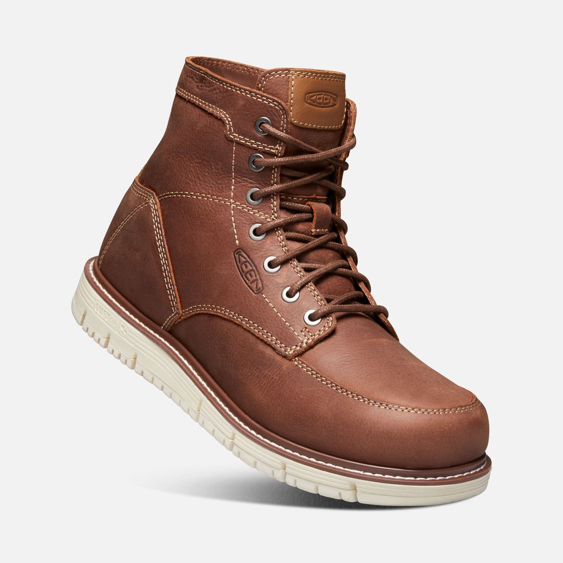 nan Keen Men's San Jose Wedge 6 Inch Soft Toe Work Boot, nan: 7.5, nan: D, nan: nan