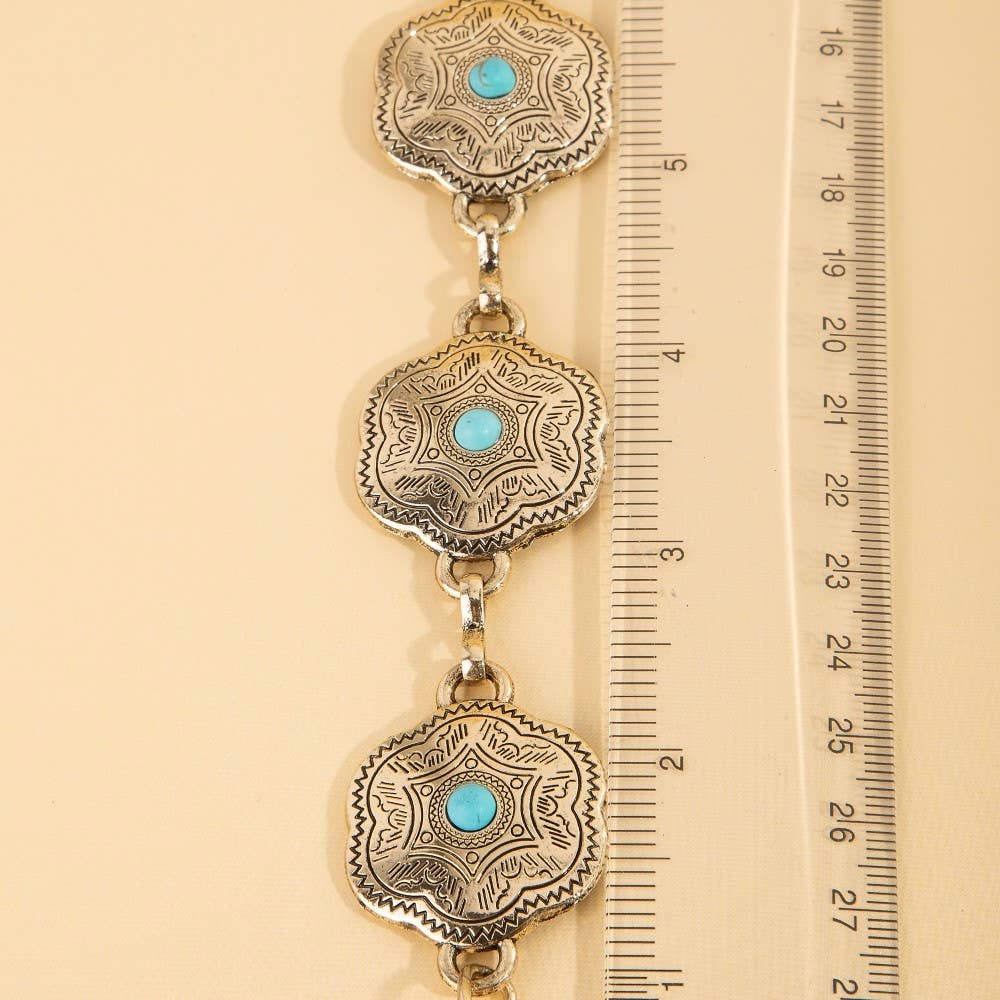 Anarchy Street Floral Disc Western Chain Belt – G