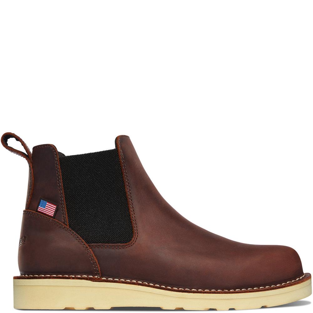 nan Danner Men's Bull Run Pull On Soft Toe Chelsea Work Boot, nan: 7, nan: EE, nan: nan