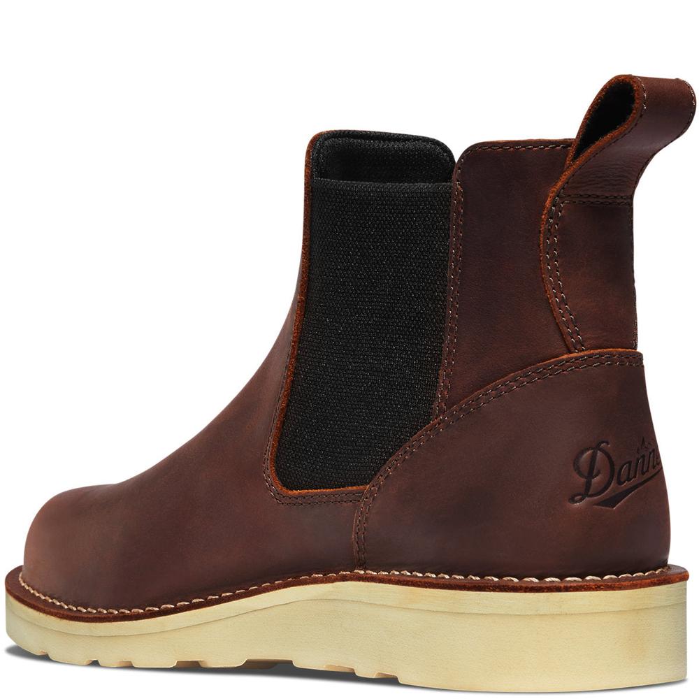 nan Danner Men's Bull Run Pull On Soft Toe Chelsea Work Boot, nan: 7.5, nan: D, nan: nan
