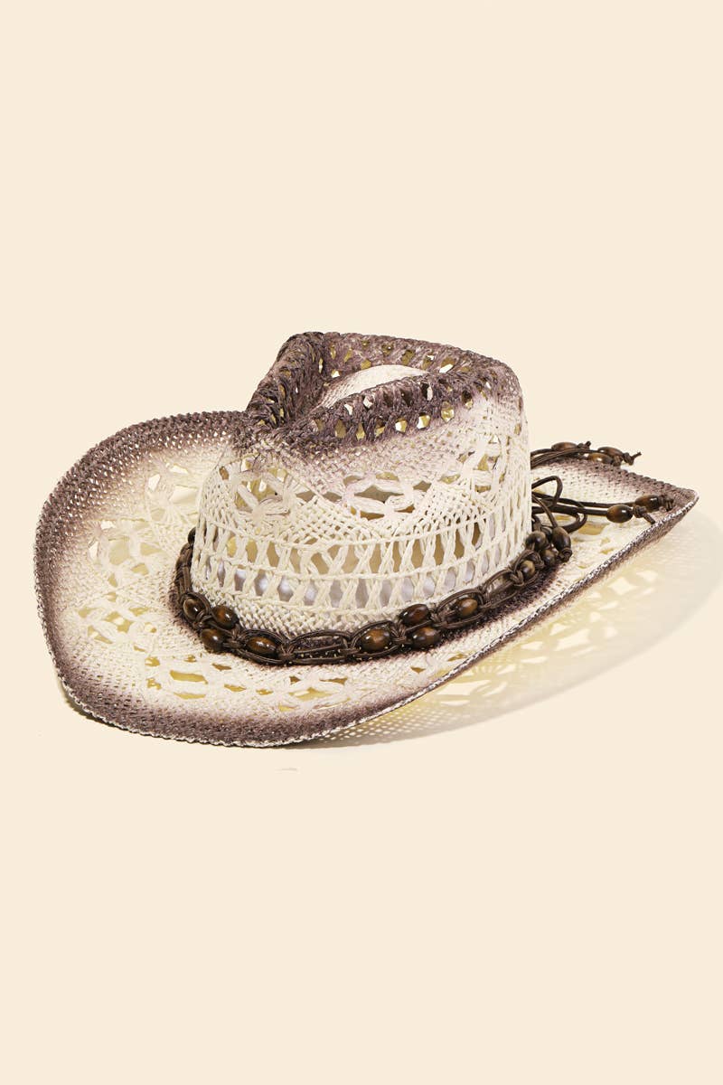 Braided Straw Fashion Western Cowboy Hat: BR