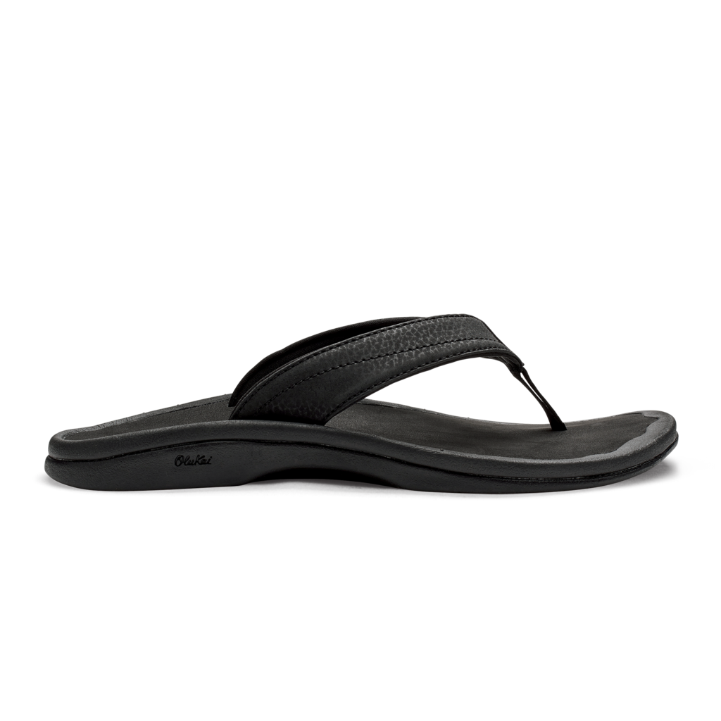 nan Olukai Wmns Ohana Everyday Classic Leather Waterproof Sandal Black, nan: 7, nan: M, nan: nan