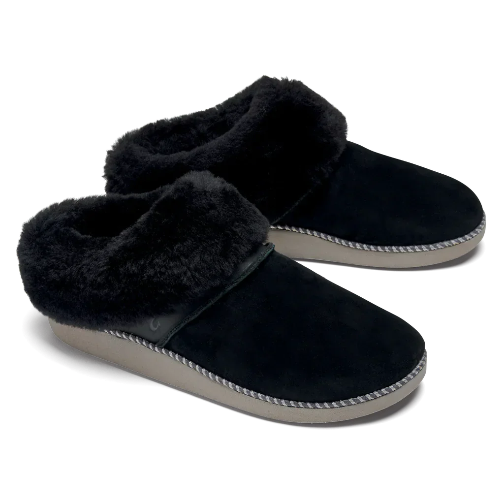 Olukai Olukai Women's Ku'I Slipper Black, Size: 6, Width: B, nan: nan