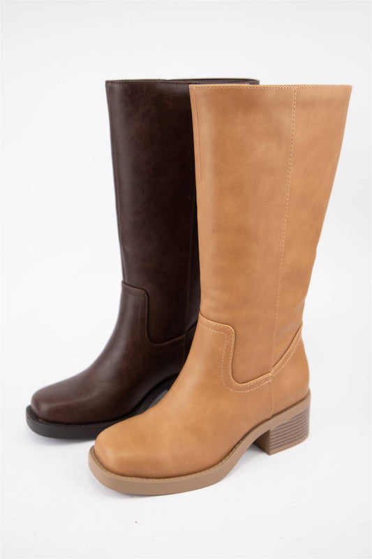CCOCCI Women's Belvin Tall Block-Heel Boots