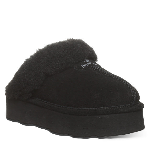 Bearpaw Bearpaw Women's Retro Loki Suede Slide Slipper Black, Size: 6, Width: M, nan: nan