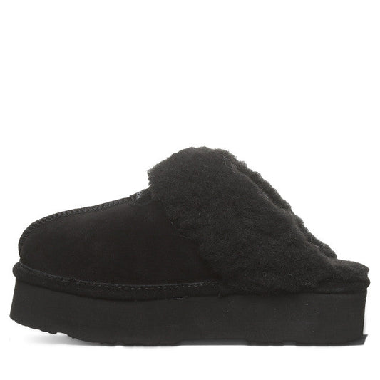 nan Bearpaw Women's Retro Loki Suede Slide Slipper Black, nan: 7, nan: M, nan: nan