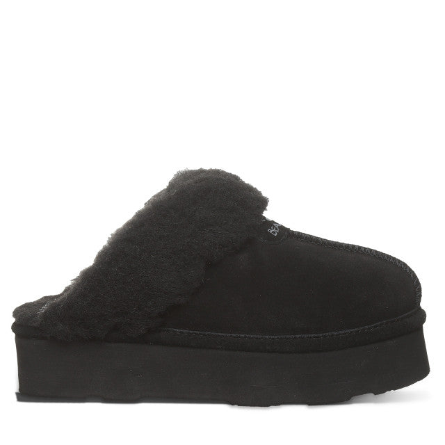 nan Bearpaw Women's Retro Loki Suede Slide Slipper Black, nan: 8, nan: M, nan: nan