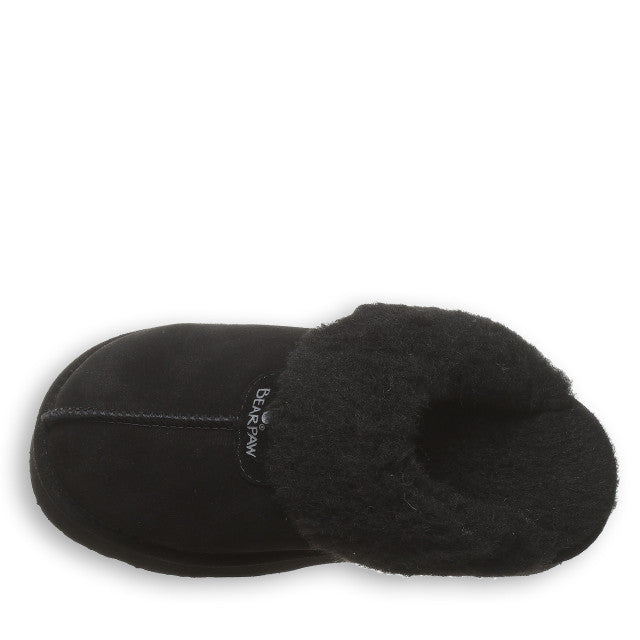 nan Bearpaw Women's Retro Loki Suede Slide Slipper Black, nan: 9, nan: M, nan: nan
