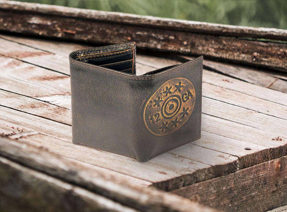 Zep-Pro Shotshell Burnished Leather Trifold Wallet