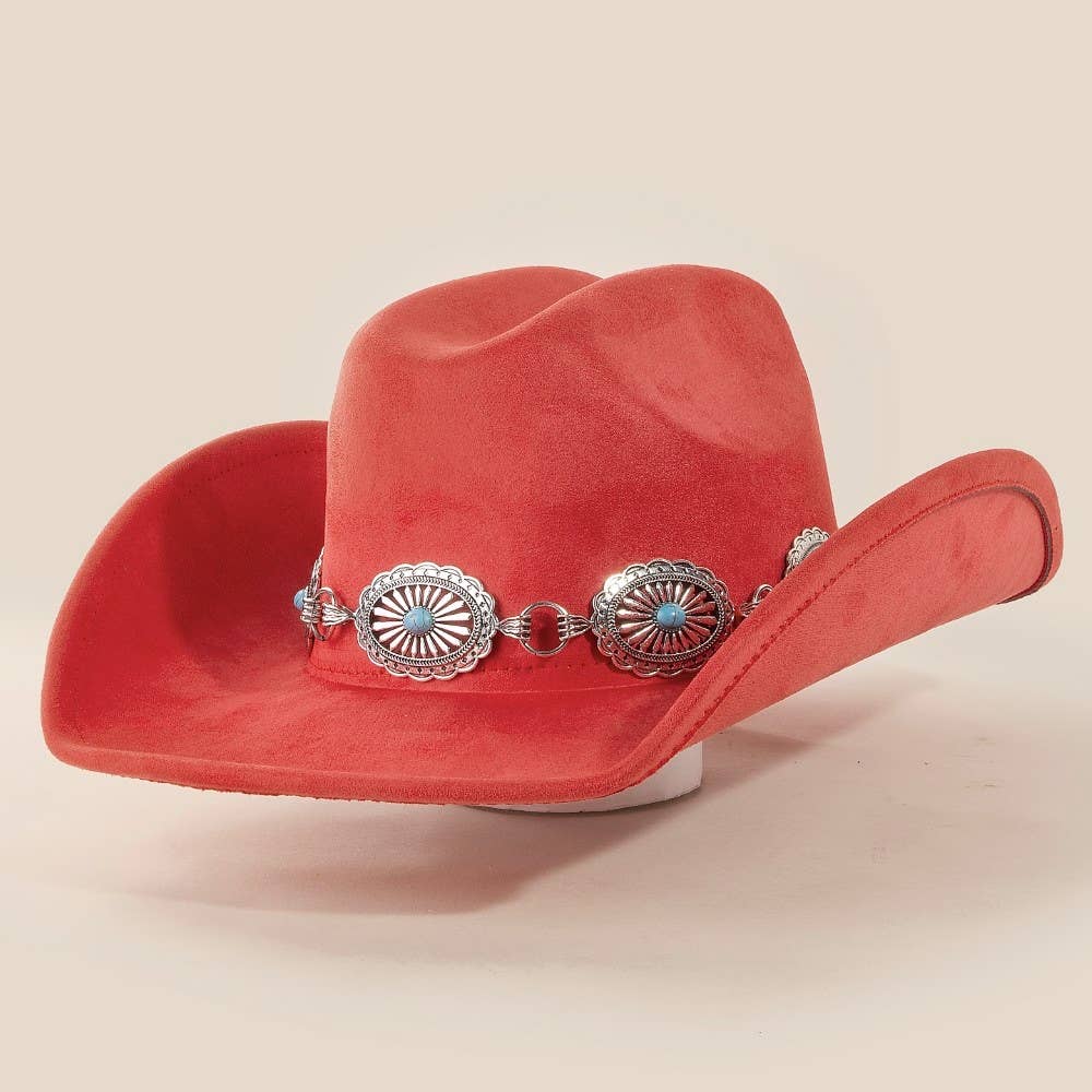Anarchy Street Turquoise Stud Concho Belt Western Cowboy Hat – Ka