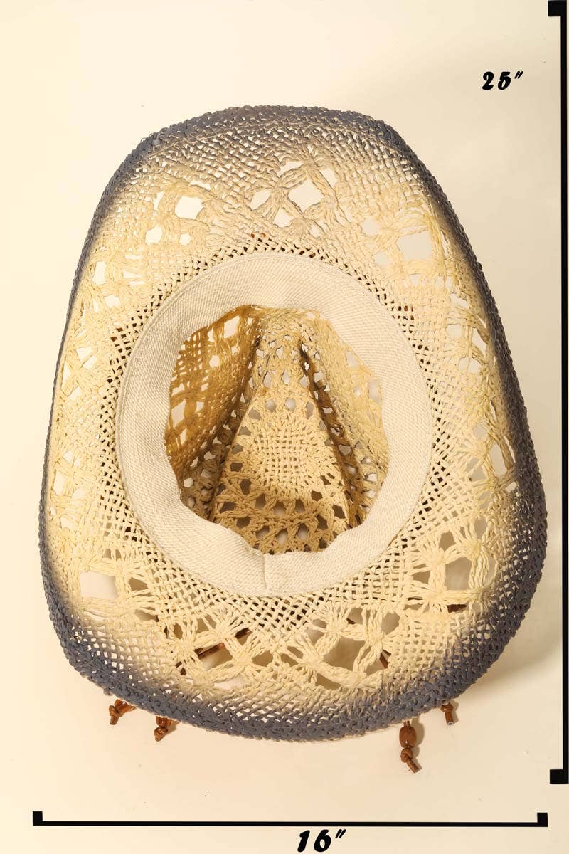 Braided Straw Fashion Western Cowboy Hat: BR