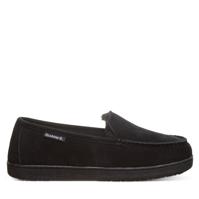 nan Bearpaw Men's Brian Sheepskin Slipper Black, nan: 10, nan: nan, nan: nan