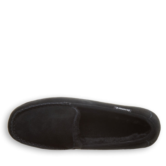 nan Bearpaw Men's Brian Sheepskin Slipper Black, nan: 12, nan: nan, nan: nan
